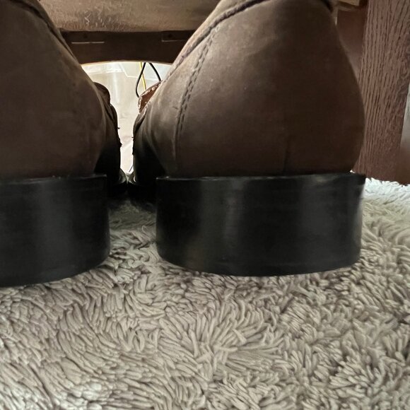Vintage Coach Whitney chocolate brown nubuck loafers women's 6.5B Italy - Picture 12 of 13